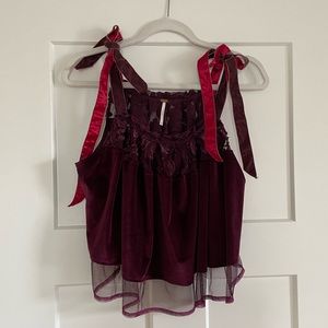 Free People Velvet Blouse